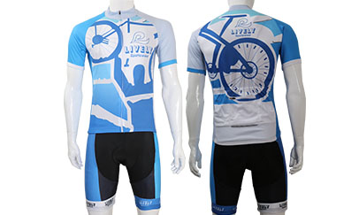 Lively cycling jersey and bib short