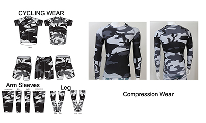 camo cycling wear, compression mix colors&sizes