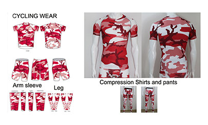 camo cycling wear, compression mix colors&sizes